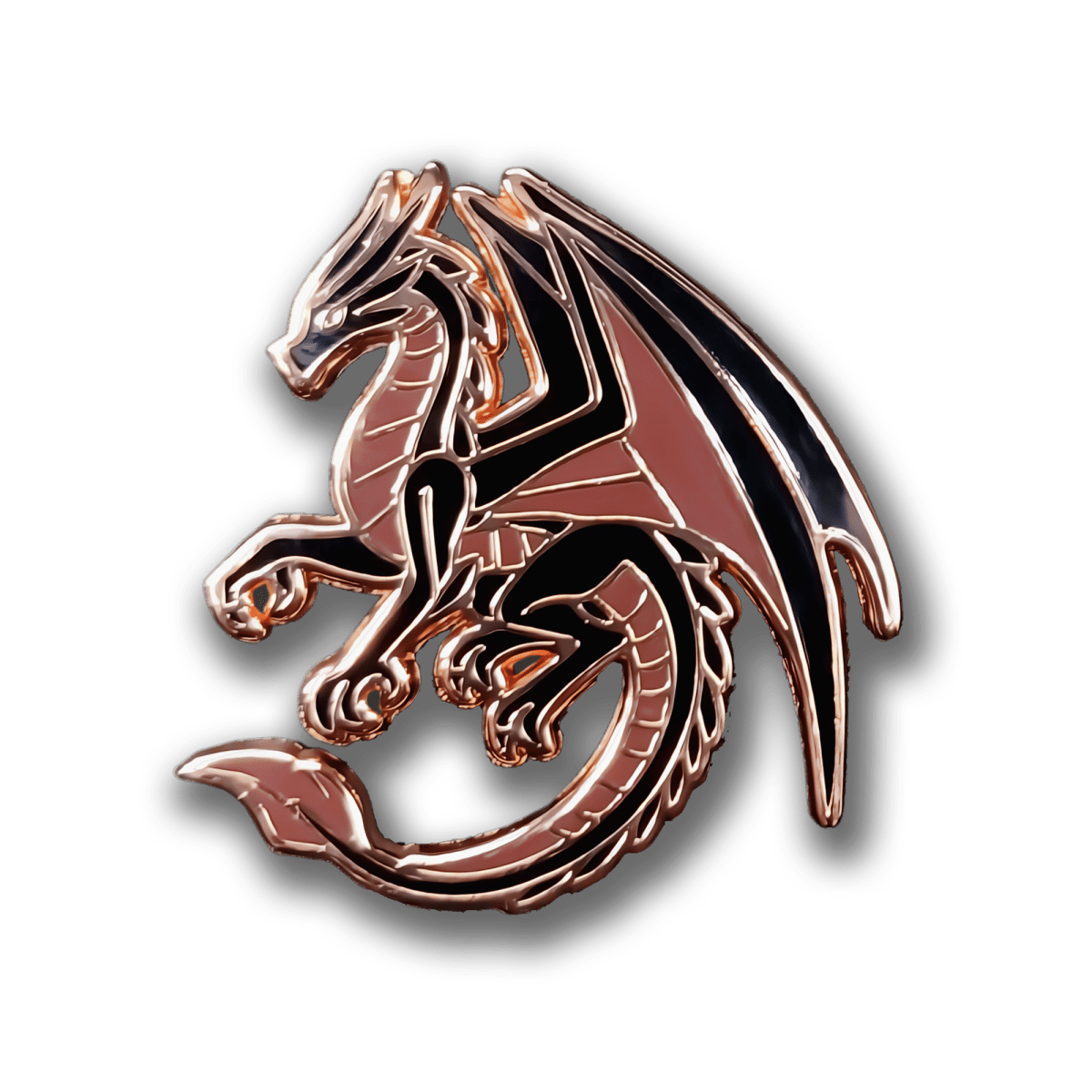 Black Dragon Of Gratitude Enamel Pin