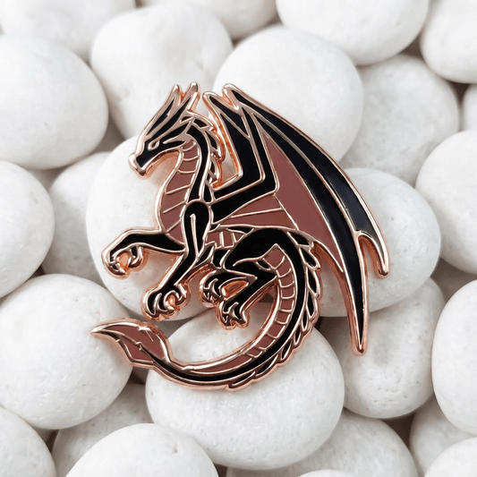 Black Dragon Of Gratitude Enamel Pin