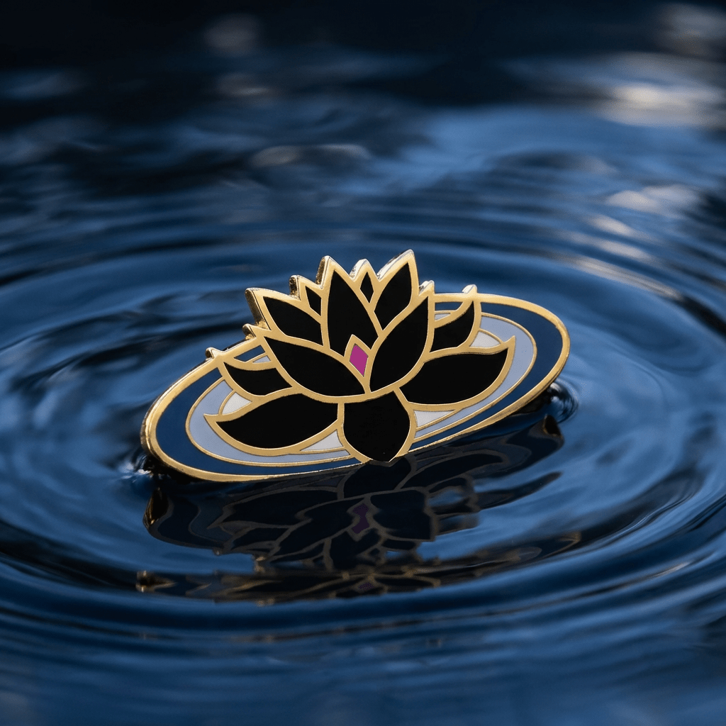 Black Lotus Enamel Pin