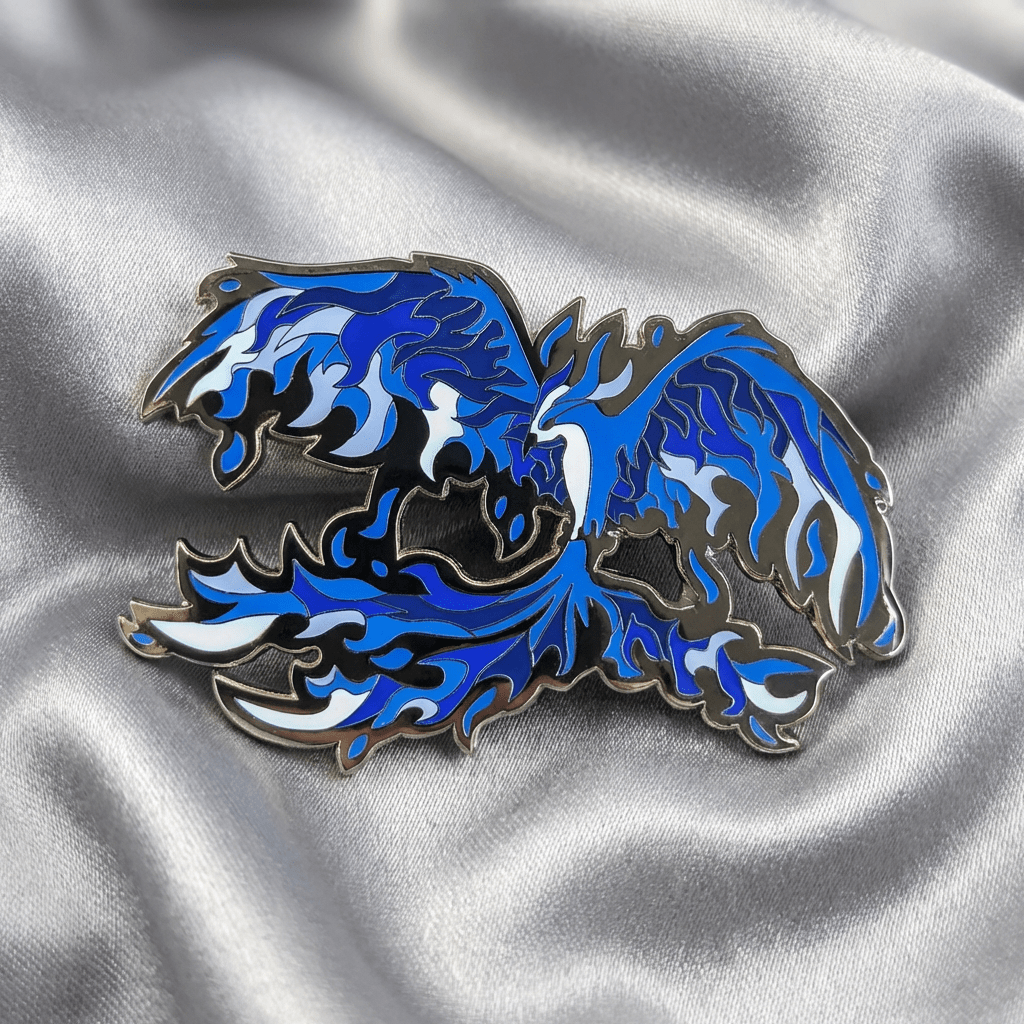 Blue Phoenix Enamel Pin