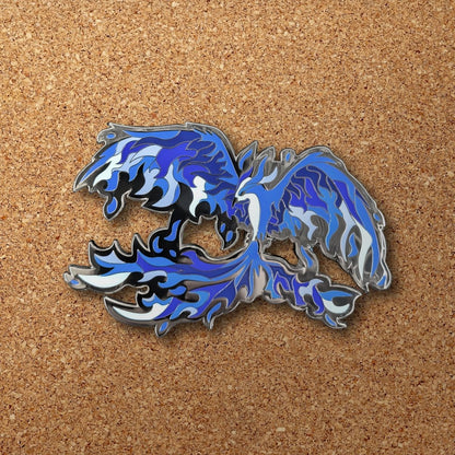 Blue Phoenix Enamel Pin (B Grade)