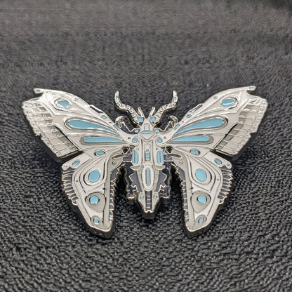 Blue Robot Butterfly Enamel Pin (B Grade)
