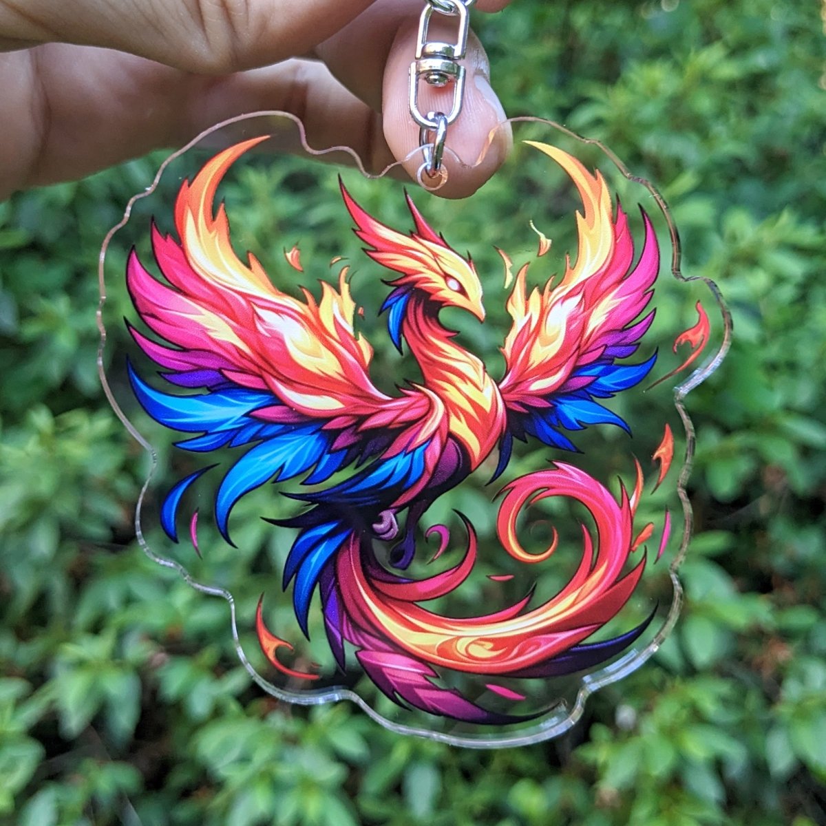 Burning Phoenix Acrylic Keychain / Charm