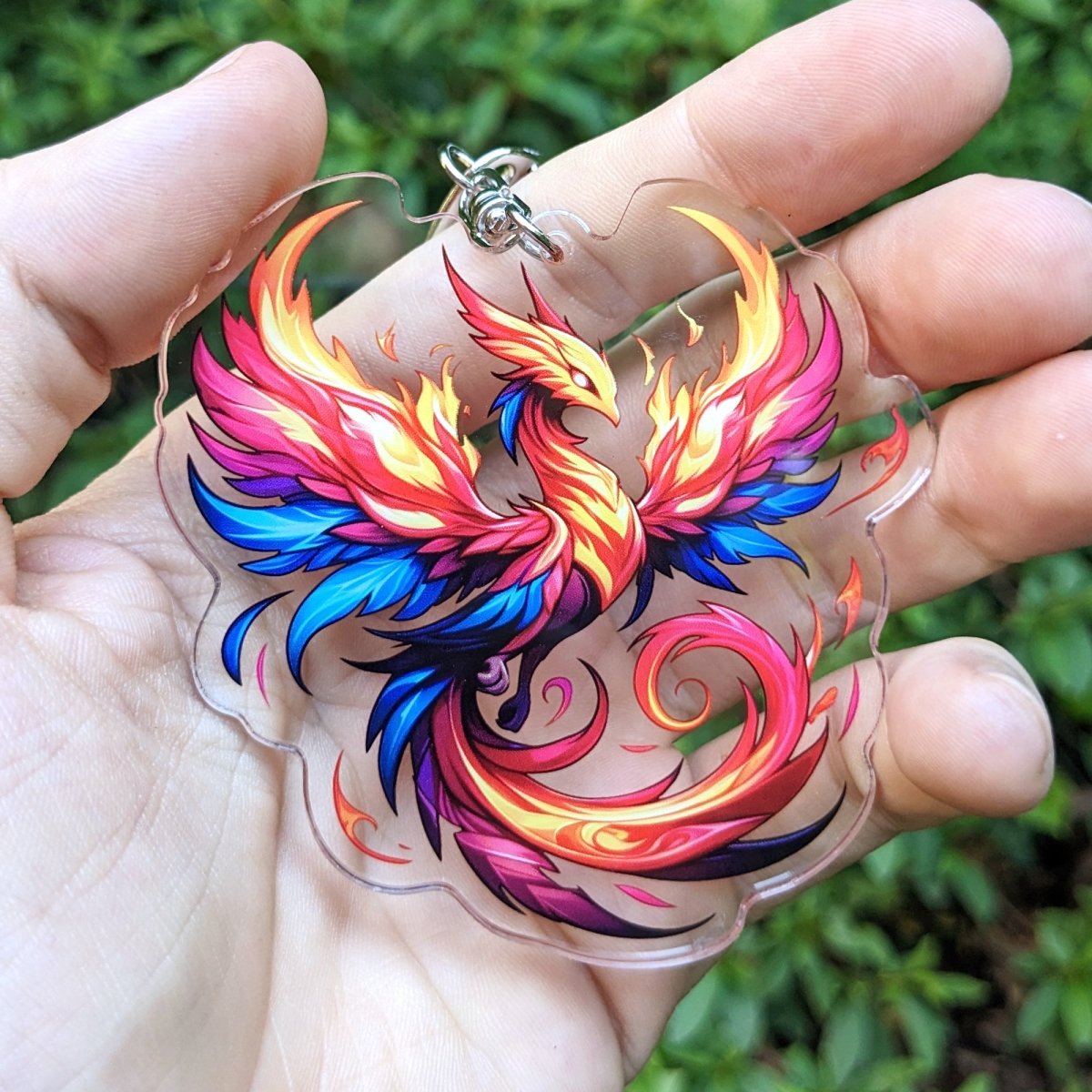 Burning Phoenix Acrylic Keychain / Charm
