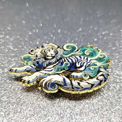 Byakko Enamel Pin - Legendary White Tiger