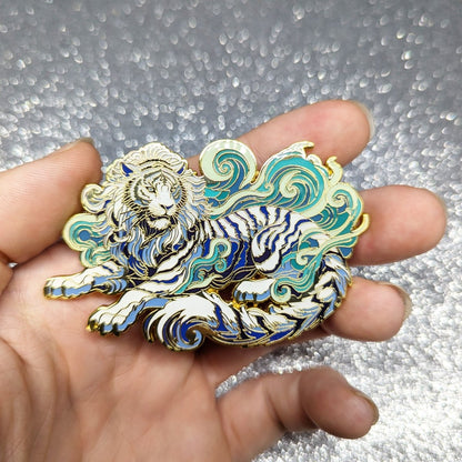 Byakko Enamel Pin - Legendary White Tiger