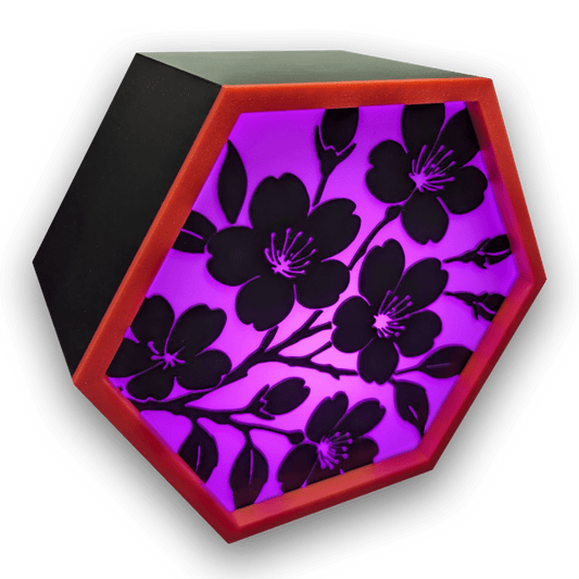 Cherry Blossoms LED Hex Lamp