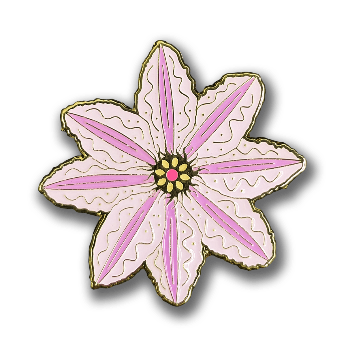 Clematis Blossom Enamel Pin