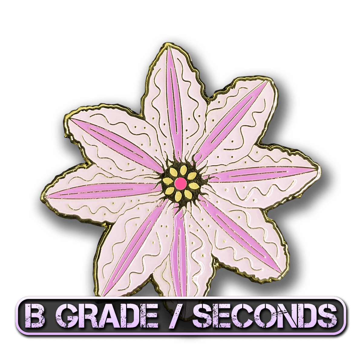 Clematis Blossom Enamel Pin (B Grade)