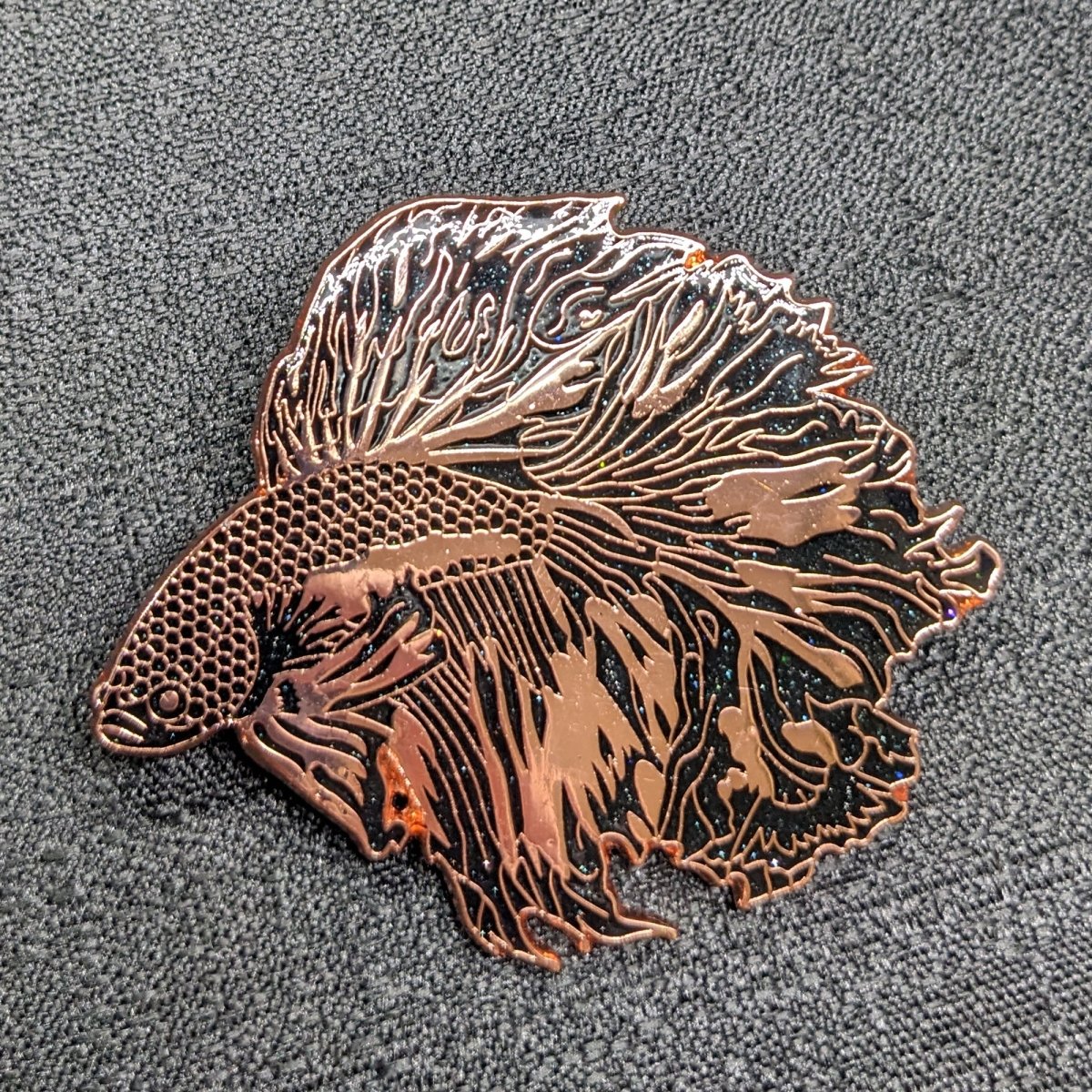 Copper Eclipse Betta Fish Enamel Pin (Limited Edition LE50)