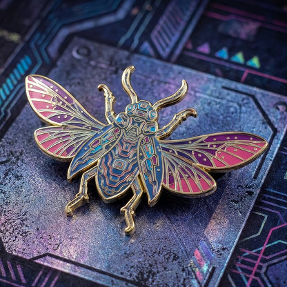 Cyberpunk Beetle Enamel Pin