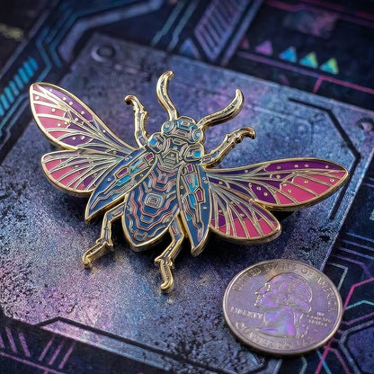 Cyberpunk Beetle Enamel Pin