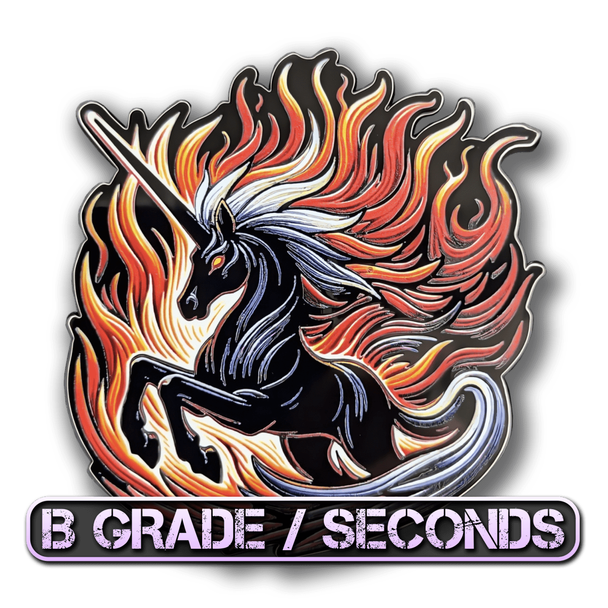 Dark Unicorn Enamel Pin (B Grade)