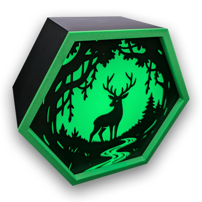 Deer Forest LED Hex Lamp