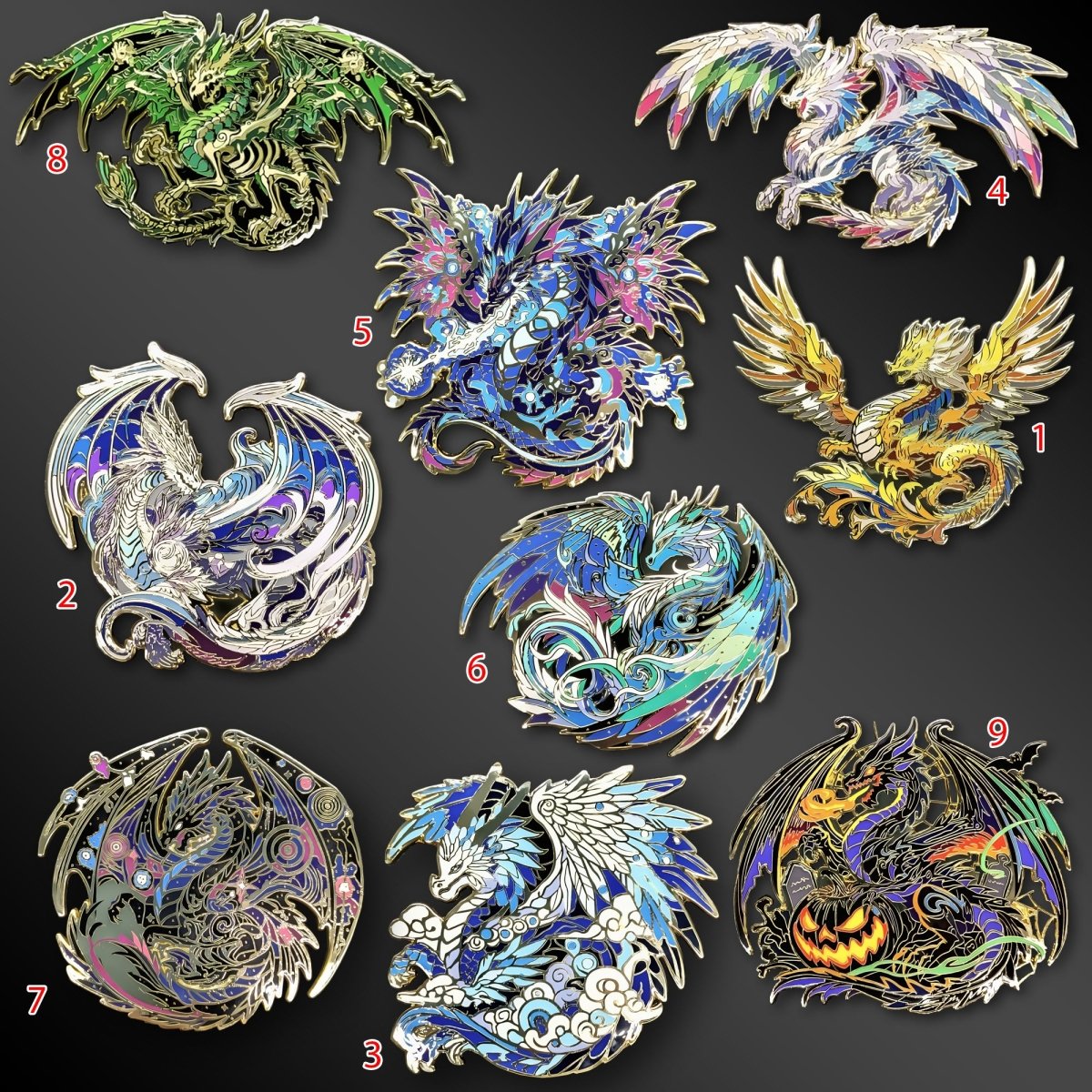 Dragon Aspects Vol.1 Enamel Pin Set
