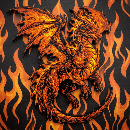 Fire Dragon Collectible Art Magnet