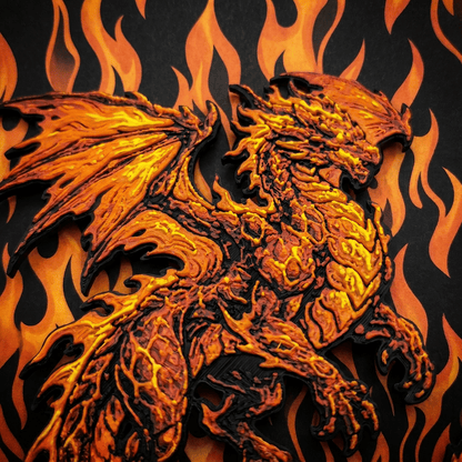 Fire Dragon Collectible Art Magnet