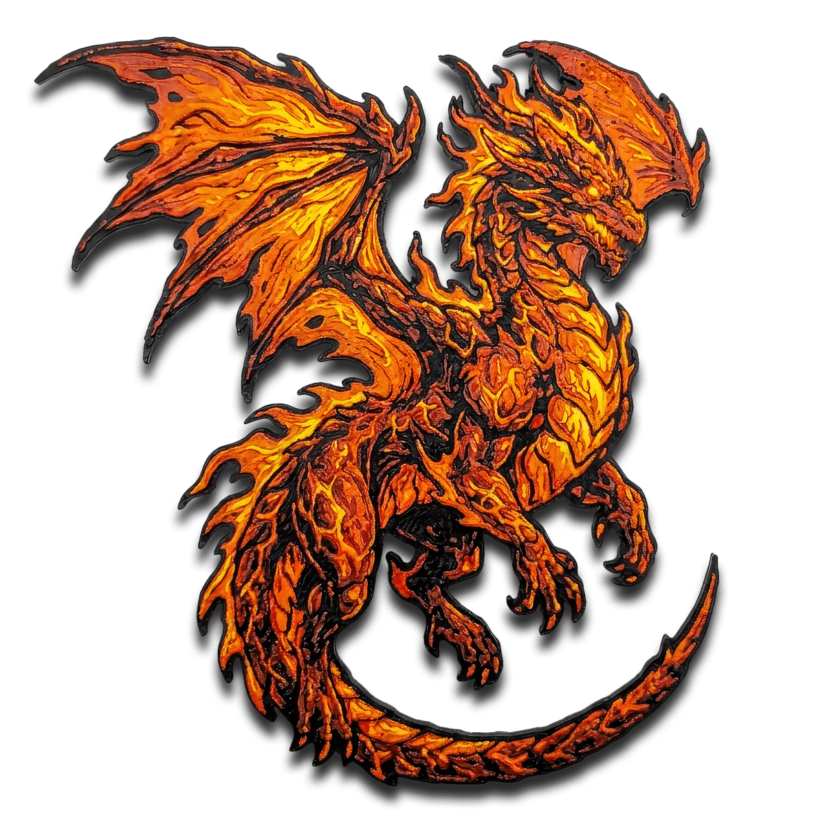 Fire Dragon Collectible Art Magnet