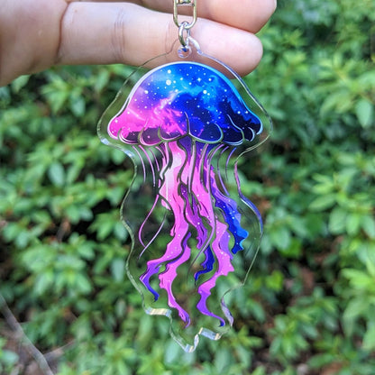 Galaxy Jellyfish Acrylic Keychain / Charm