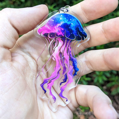 Galaxy Jellyfish Acrylic Keychain / Charm