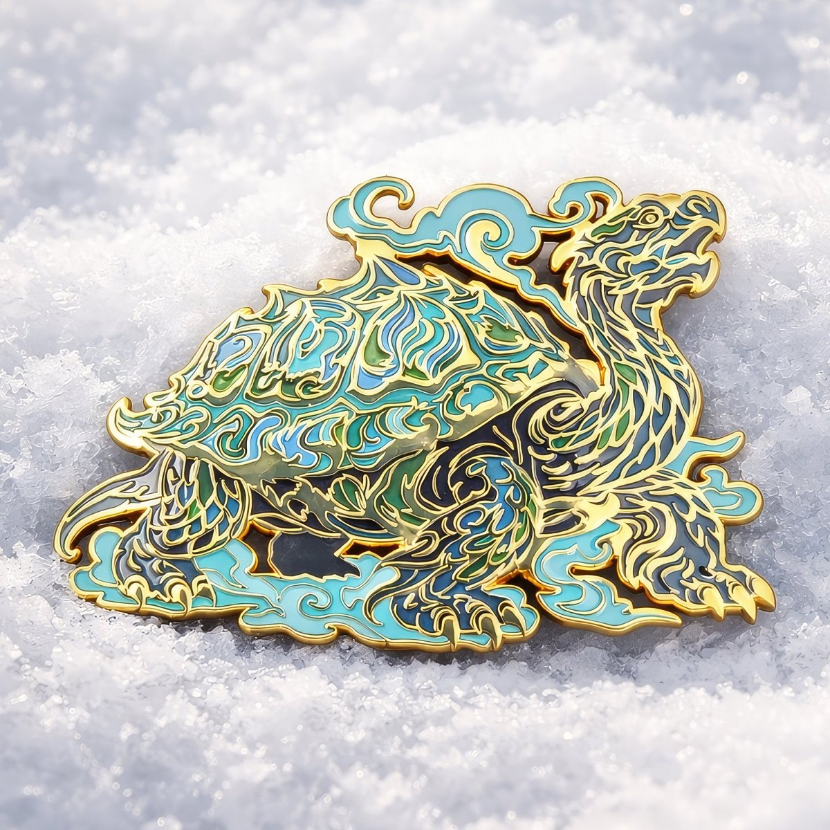 Genbu Enamel Pin - Legendary Black Tortoise