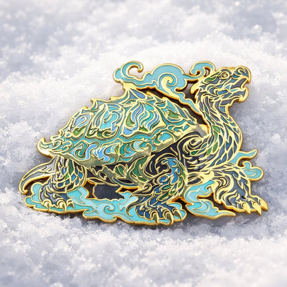 Genbu Enamel Pin - Legendary Black Tortoise