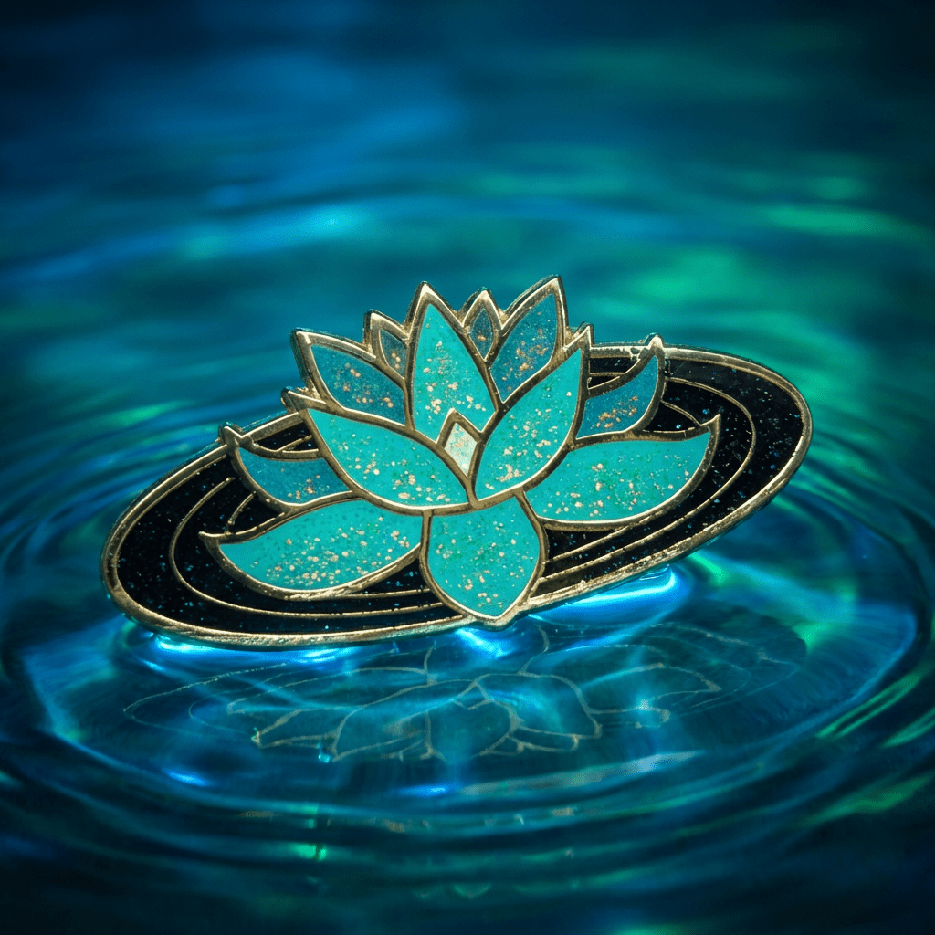 Ghost Lotus Enamel Pin