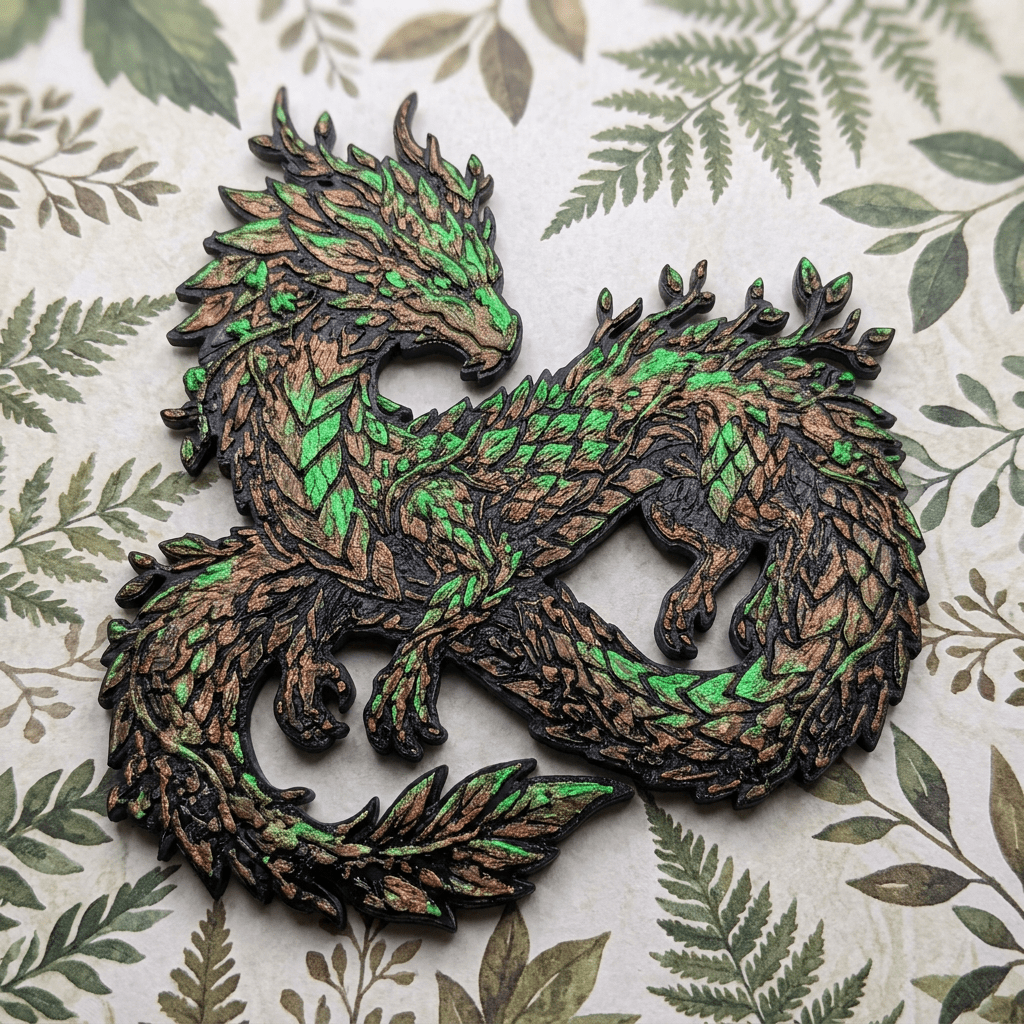 Grass Dragon Collectible Art Magnet