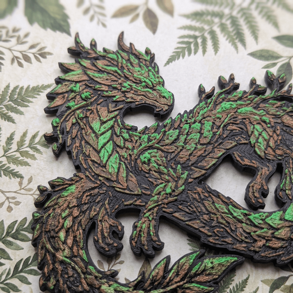 Grass Dragon Collectible Art Magnet
