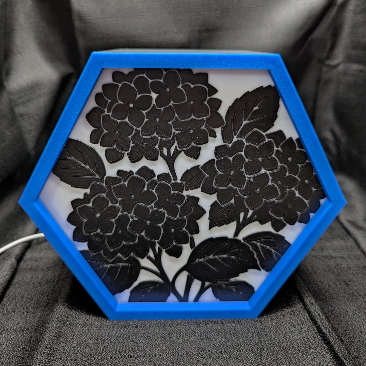 Hydrangea Blossoms LED Hex Lamp