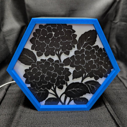 Hydrangea Blossoms LED Hex Lamp