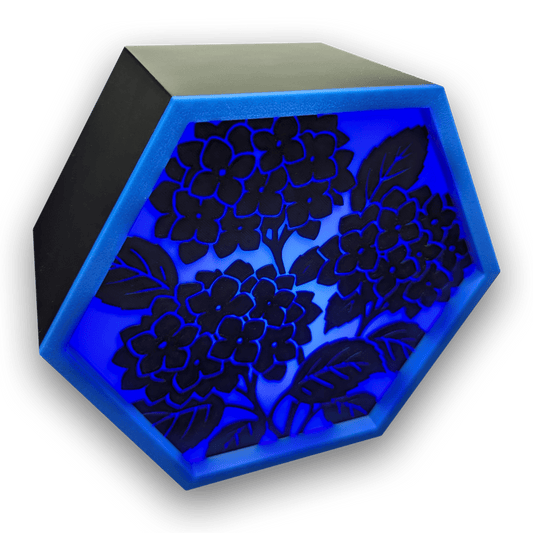 Hydrangea Blossoms LED Hex Lamp