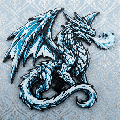 Ice Dragon Collectible Art Magnet