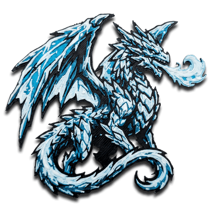 Ice Dragon Collectible Art Magnet