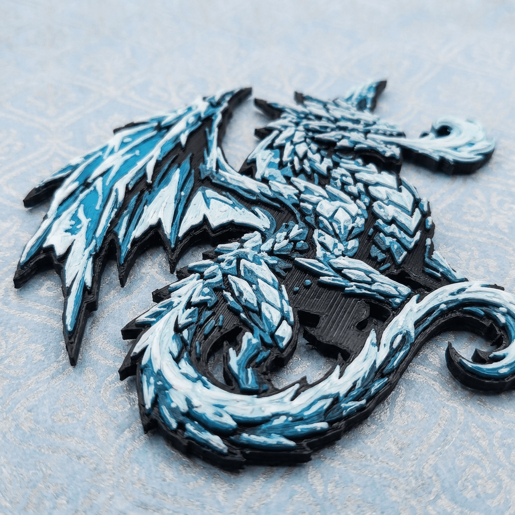 Ice Dragon Collectible Art Magnet