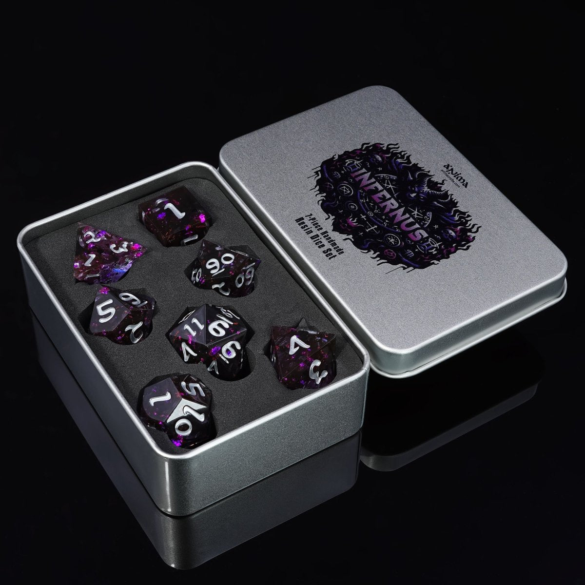 Infernus - Sharp Side Resin Dice Set