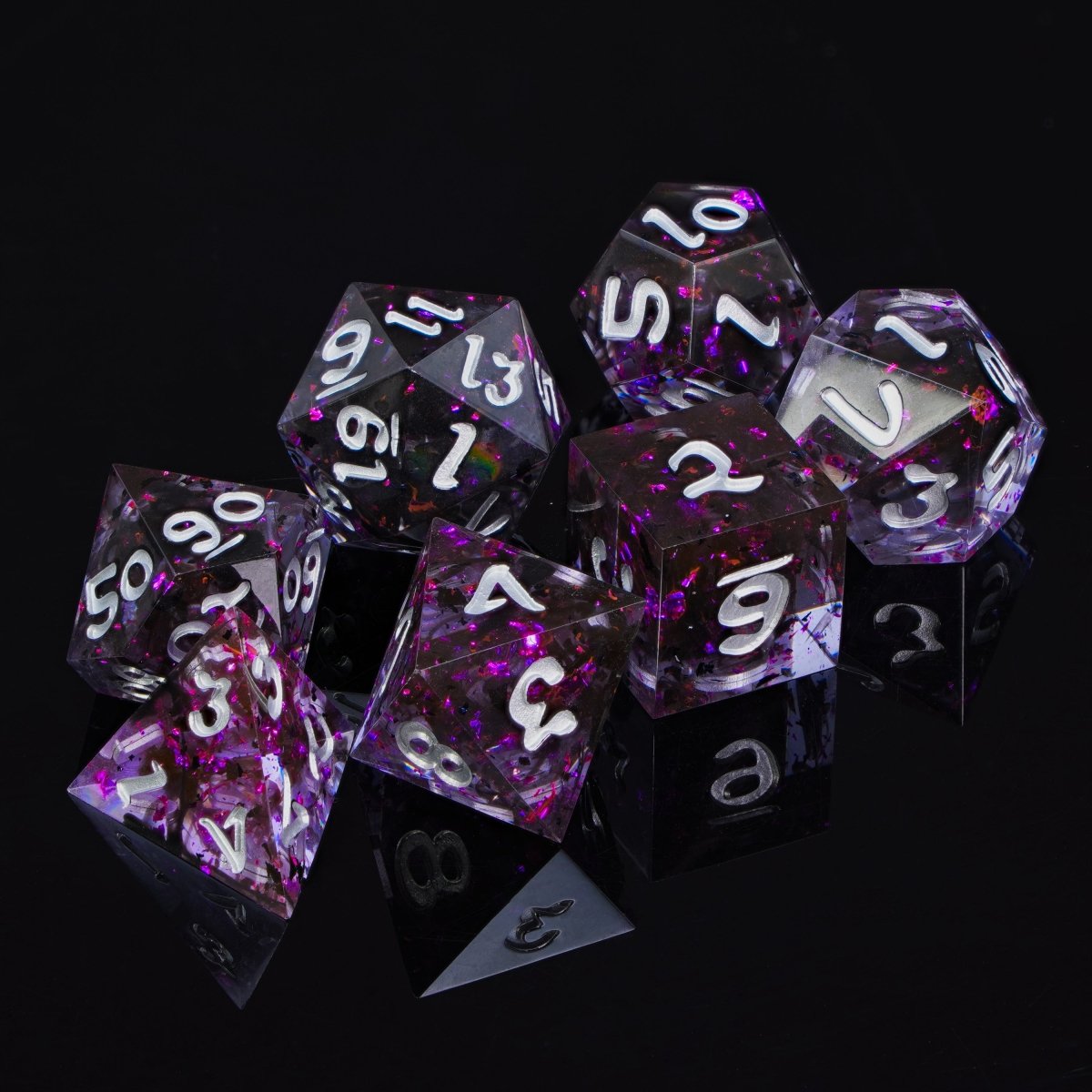 Infernus - Sharp Side Resin Dice Set