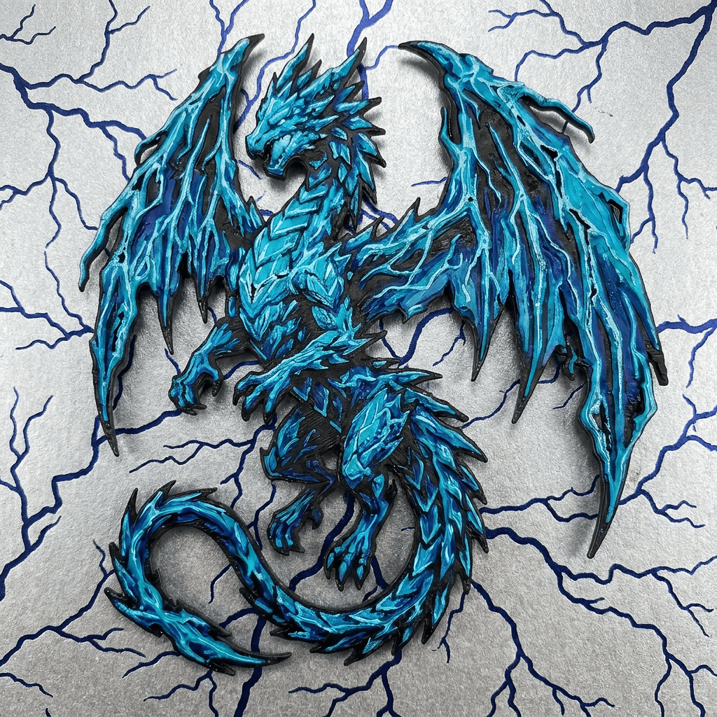 Lightning Dragon Collectible Art Magnet