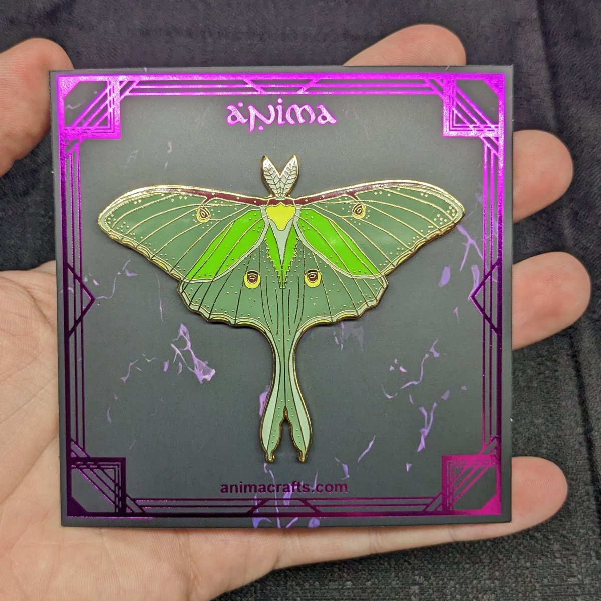 Luna Moth Enamel Pin (B Grade)