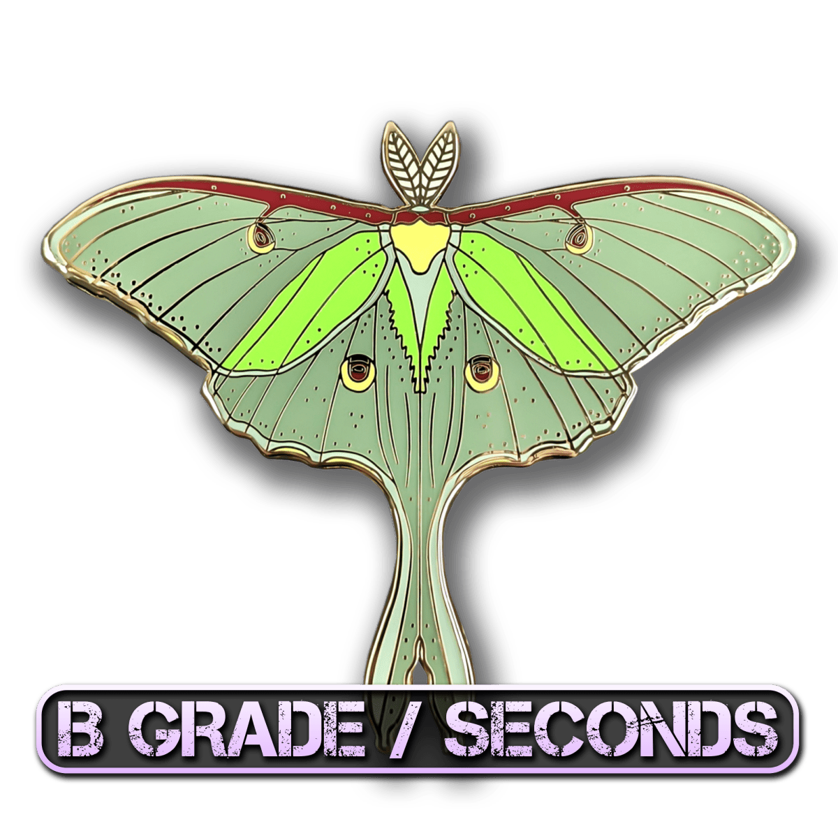 Luna Moth Enamel Pin (B Grade)