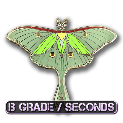 Luna Moth Enamel Pin (B Grade)