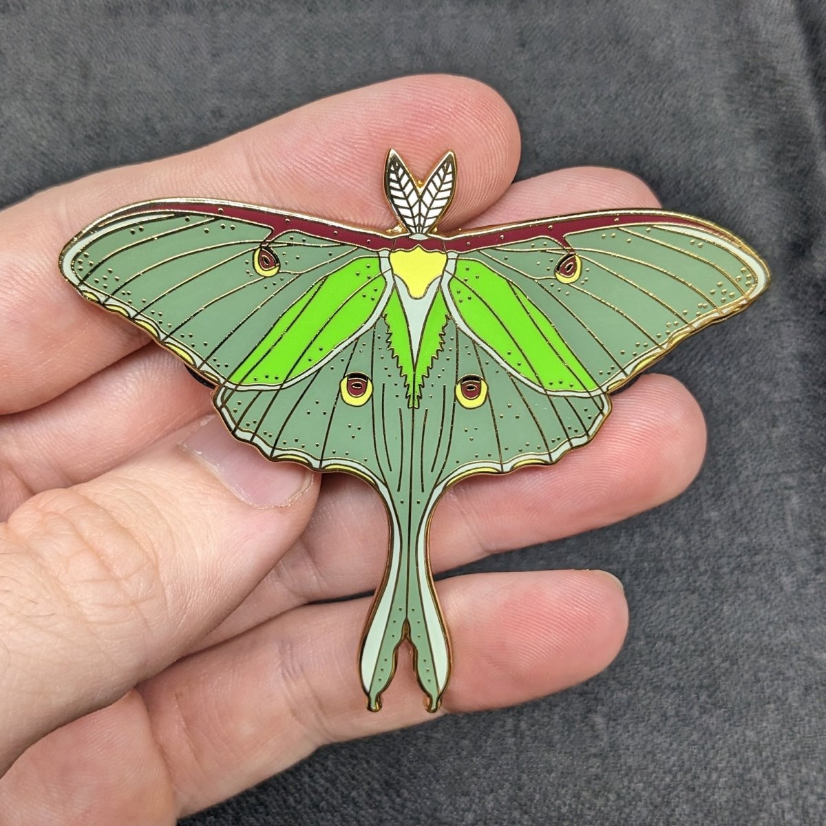 Luna Moth Enamel Pin (B Grade)
