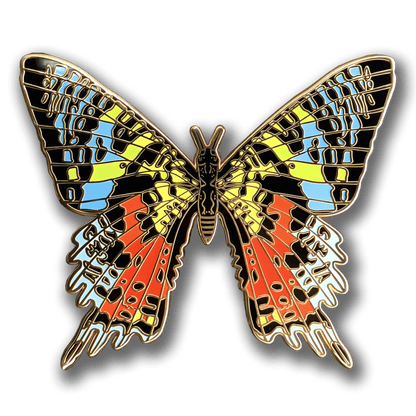 Madagascan Sunset Moth Enamel Pin