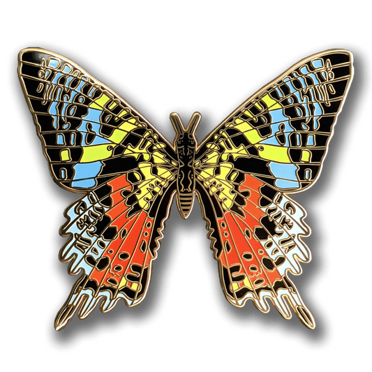 Madagascan Sunset Moth Enamel Pin