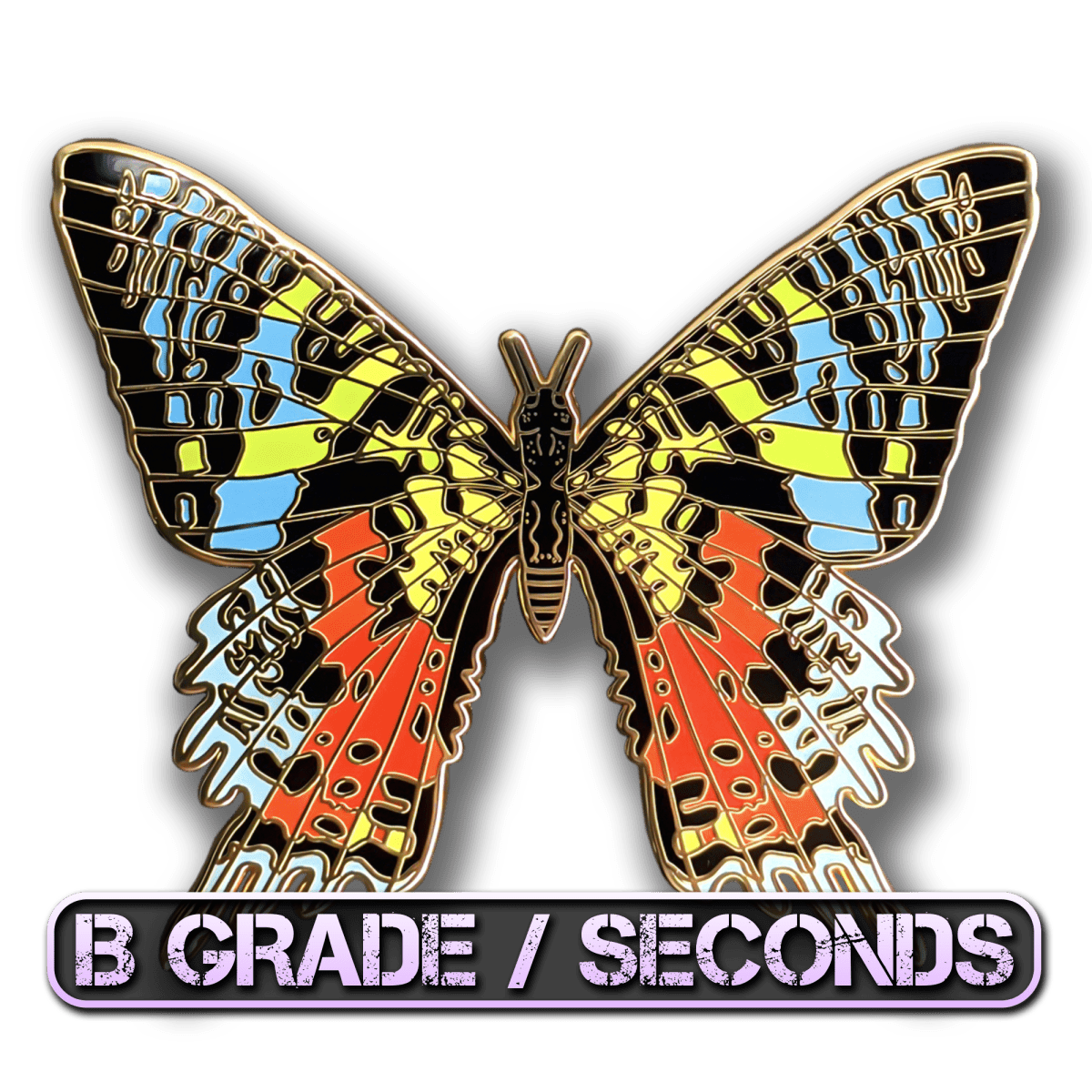 Madagascan Sunset Moth Enamel Pin (B Grade)