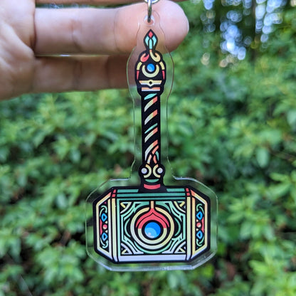 Mjollnir Acrylic Keychain / Charm