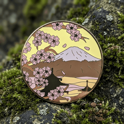 Mt. Fuji & Sakura Blossoms (Day) Enamel Pin