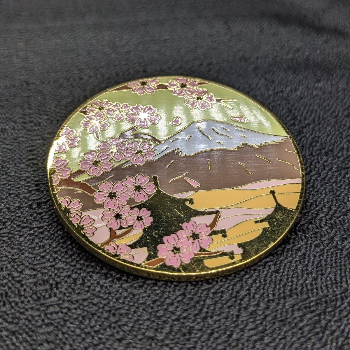 Mt. Fuji & Sakura Blossoms (Day) Enamel Pin (B Grade)