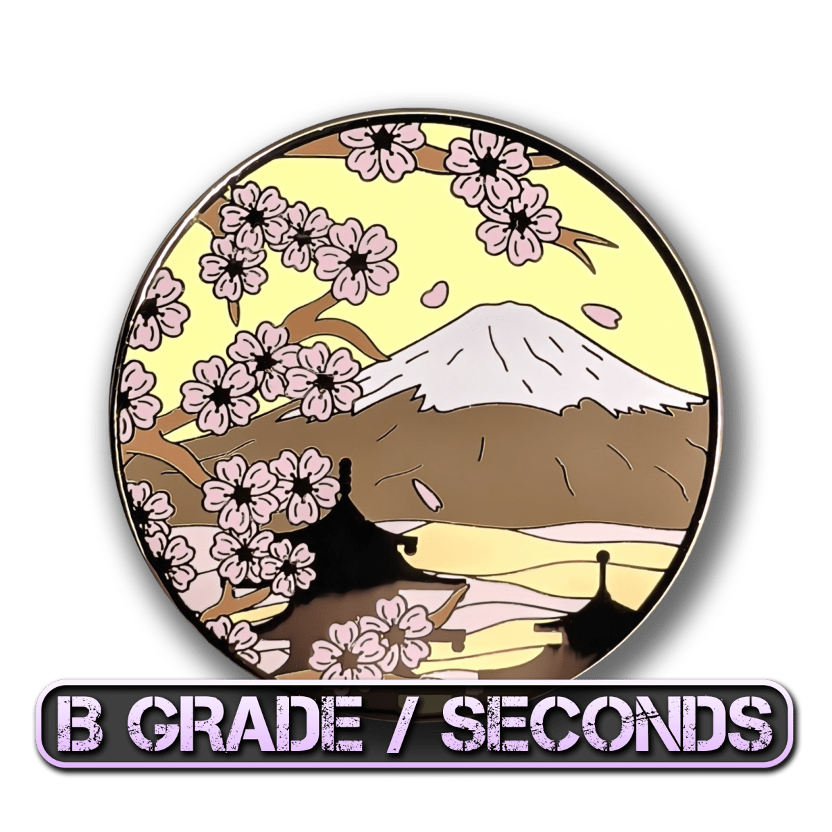 Mt. Fuji & Sakura Blossoms (Day) Enamel Pin (B Grade)