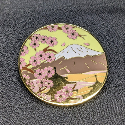 Mt. Fuji & Sakura Blossoms (Day) Enamel Pin (B Grade)